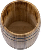 MyGift Wine Barrel Design Kitchen Utensil Crock, Light Brown Solid Bamboo Wood - Image 6