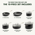 GreenPan Canterbury 10 Piece Cookware Pot and Pans Set, Hard Anodized PFAS-Free - Image 3