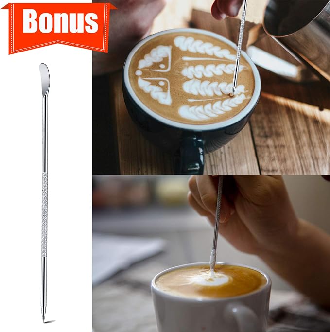 Milk Frothing Pitcher, Thicker Version 20oz Espresso Steaming Pitchers - Image 8