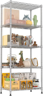 REGILLER 5-Wire Shelving Metal Storage Rack Adjustable Shelves, Standing - Image 8