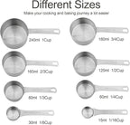 Measuring Cup Set of 8, 18/8 Stainless Steel Measuring Cups - Image 4