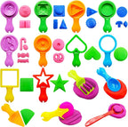 FRIMOONY Dough Tools Set for Kids, Various Plastic Molds, 45 Pieces - Image 2