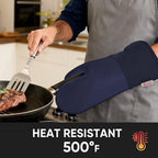 YUTAT Silicone Oven Mitts, High Heat Resistant Up to 500 Degrees, Waterproof - Image 7