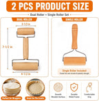 Small Wooden Rolling Pin for Baking, 7 Inch Mini Dough Roller, Non Stick Pizza - Image 3