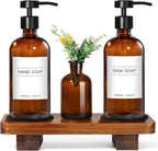KASUNTING Amber Glass Soap Dispenser by ALPIRIRAL