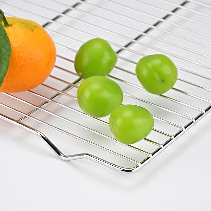 2-Pack Cooling Racks for Baking, 10x15 Inch Heavy Duty Stainless Steel Wire - Image 7