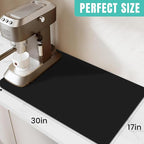 WISELIFE Coffee Mat Super Absorbent Dish Drying Mat Coffee Bar Accessories Match - Image 2