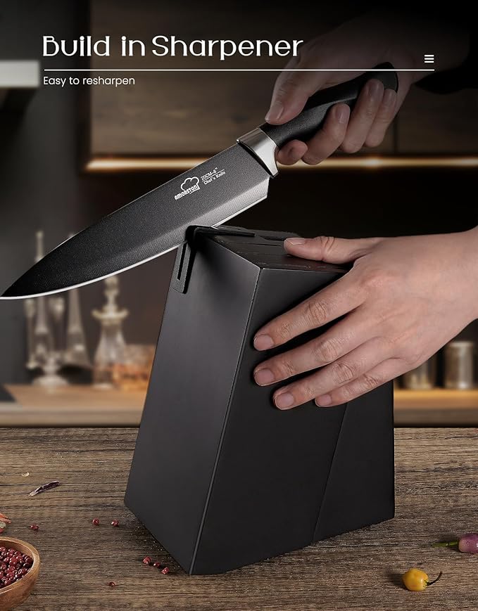Amorston Knife Set, 15 Pieces Kitchen Knives Set - Image 5