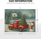 Christmas Red Truck Xmas Tree Snowman Dish Drying Mats - Image 3