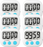 6 Pack Digital Kitchen Timer Small Classroom Timers by VOULOIR