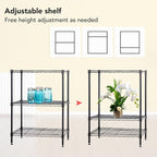 BestOffice 3-Shelf Adjustable Metal Storage Shelves Wire Shelving Unit - Image 7