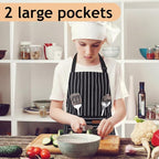 2 Pack Stripes Kids Apron, Kids Cooking Aprons - Image 6
