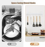 Kitchen Utensil Hanger, Adhesive Utensil Holder Wall Mount Kitchen Rack Rail - Image 4