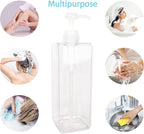 Pump Bottle, Refillable Plastic Empty Lotion Soap Dispenser Liquid Container - Image 4