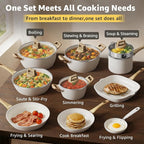25Pcs Pots and Pans Set Non Stick, Ceramic Cookware - Image 4