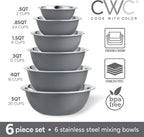 COOK WITH COLOR Stainless Steel Mixing Bowls Set - Image 2