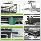 TOOLF Extendable Dish Drying Rack, Large Expandable Dish Drainer, Dryer Rack - Image 7
