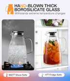 LUNA & MANTHA 2 Liter 68oz Water Pitcher - Image 4