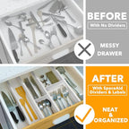 SpaceAid Bamboo Drawer Dividers - Image 2