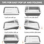 Tiawudi Collapsible Dish Drying Rack, Pop Up Dinnerware Drainer, Portable Plate - Image 7