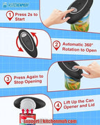 One Touch Electric Can Opener Fits All Can Sizes - Image 2