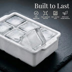 KitchFort Large Silicone Ice Cube Tray, Easy Release 2" Big Ice Cubes - Image 2