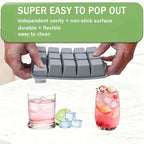 Ice Cube Trays for Freezer, 2 Pack Easy Release Slicone Ice Cube Tray - Image 3