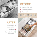 Wardrobe Clothes Organizer 7 Grids Portable Closet Organizer Mesh Separation - Image 5