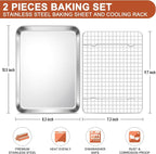 E-far Stainless Steel Baking Sheet - Image 2