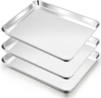 E-far Cookie Sheets Set of 3, 18”x13” Stainless Steel Baking Sheet Pans by E-far
