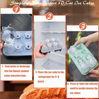 3D Cat Ice Cube Mold, Slow-Melting & BPA-Free Silicone Cat Shapes Ice Cube Tray - Image 5