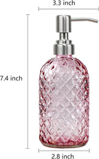 16 oz Soap Dispenser with 304 Rustproof Stainless Steel Pump, Bathroom - Image 3