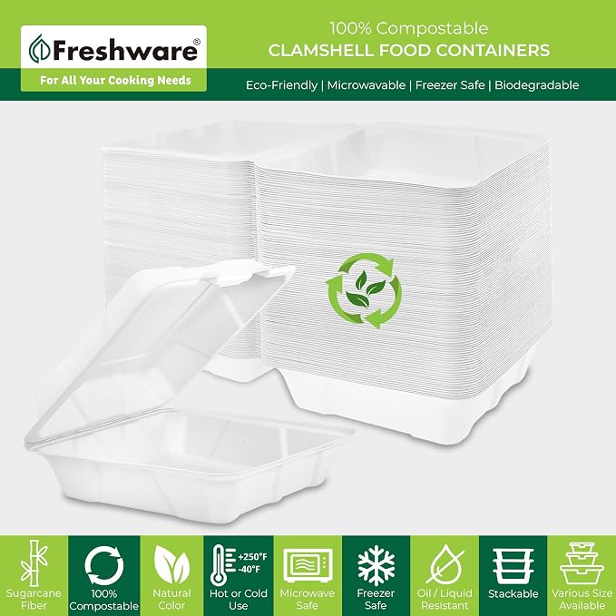 Freshware Clamshell Food Containers - Image 2