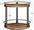 YATINEY Lazy Susan Organizer, Rotating Spice Rack, 2 Tier Spice Turntable - Image 7