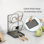 Kitchen Pot Lid Storage Rack, Stainless Steel Pot Lid Holder while Cooking - Image 5