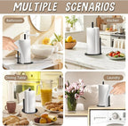 Paper Towel Holder Countertop, Premium Stainless Steel Black Paper Towel Holder - Image 2