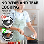 Wooden Spoons for Cooking 9 Pieces Set, TeakWooden Kitchen Utensil Set - Image 8