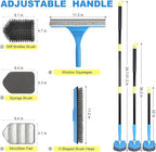 Tile Tub Scrubber Brush with 5 Different Function Cleaning Heads and 51" - Image 2