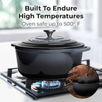 Zulay Kitchen 6 Quart Enameled Cast Iron Dutch Oven Pot - Image 2
