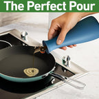 Ceramic Olive Oil Dispenser - 530 ML Capacity Matte Blue Ceramic Oil Dispenser - Image 5