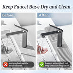PoYang 24 inch Faucet Mat for Kitchen Sink Splash Guard, 7° Slope Silicone Sink - Image 7