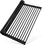 MERRYBOX Roll Up Over The Sink Dish Drying Rack Silicone Wrapped Foldable by MERRYBOX