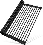 MERRYBOX Roll Up Dish Drying Rack, Silicone Wrapped Over The Sink Dish Rack by MERRYBOX