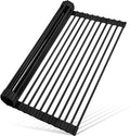 MERRYBOX 20.5" x 13" Roll Up Dish Drying Rack Silicone Wrapped Over The Sink by MERRYBOX