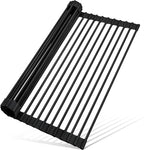 MERRYBOX 20.5" x 13" Roll Up Dish Drying Rack Silicone Wrapped Over The Sink by MERRYBOX