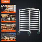 VEVOR 10-Tier Bun Pan Rack, Aluminum Racking Trolley Storage - Image 7