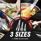 Walfos Kitchen Tongs for Cooking, 600℉ Heat Resistant Stainless Steel Tongs - Image 5