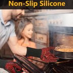 BBQ Gloves, BBQ Accessories 1472℉ Extreme Heat Resistant, Grilling Gloves - Image 4