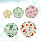 5-Size Reusable Beeswax Bowl Covers - Image 2