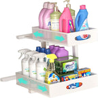 Under Sink Organizer, Extra-Wide Upgrade, 1 Pack 2 Tier Metal Slide Out Cabinet by Beleeb